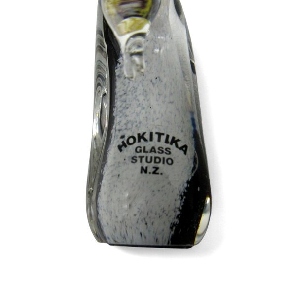 HOKITIKA GLASS Studio Penguin Figurine Paperweight New Zealand 2.5" - Picture 9 of 9